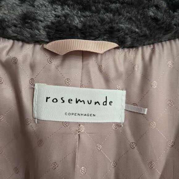 NWOT Rosemunde Madrid Faux Fur Coat Large ( EU 40) Gray Super Soft Cozy Warm - Picture 8 of 12